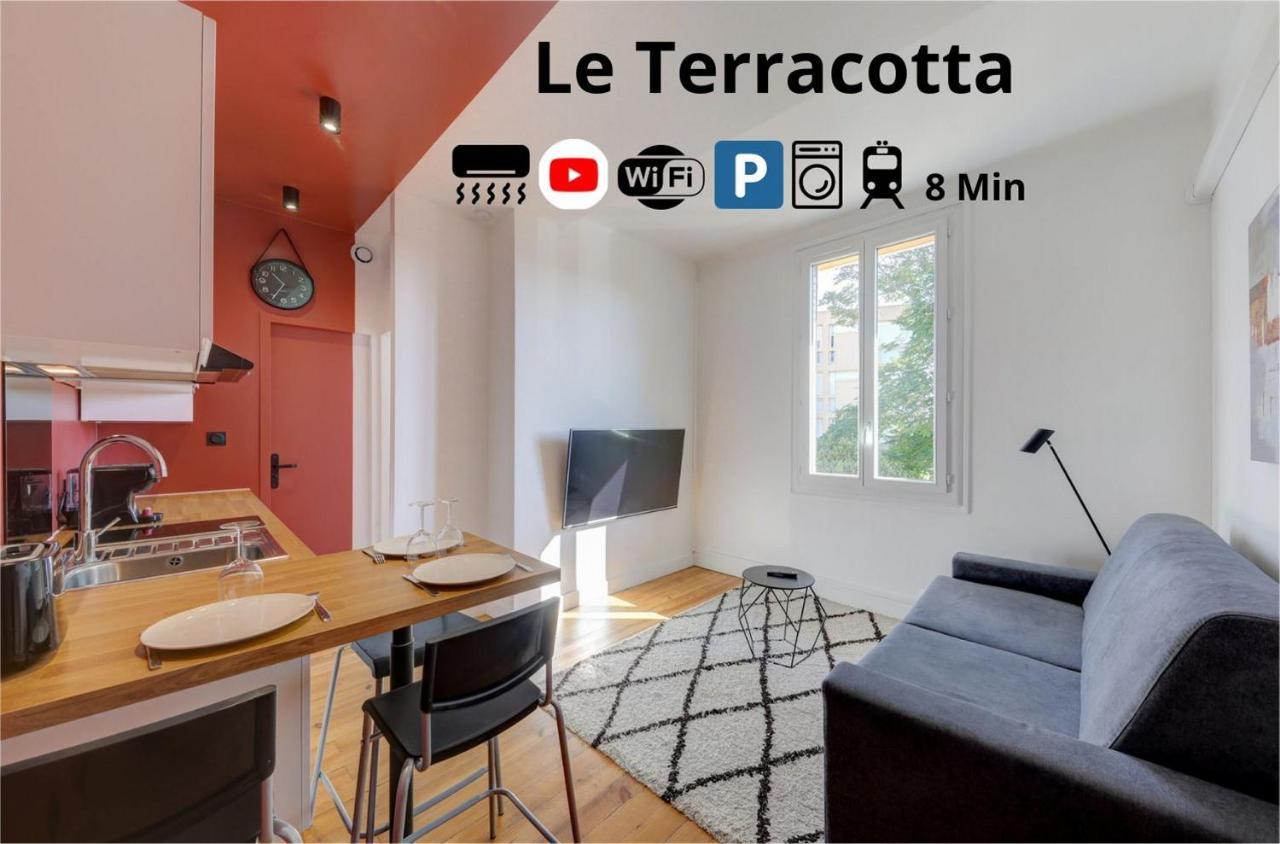 Terracotta-T2-Clim-Parking Gratuit Prive Apartment Pierre-Benite Luaran gambar